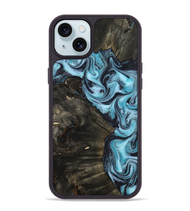 iPhone 15 Plus Wood Phone Case - Lindy (Blue, 799076)