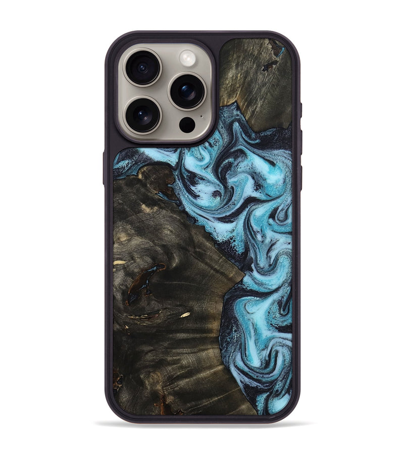 iPhone 15 Pro Max Wood Phone Case - Lindy (Blue, 799076)
