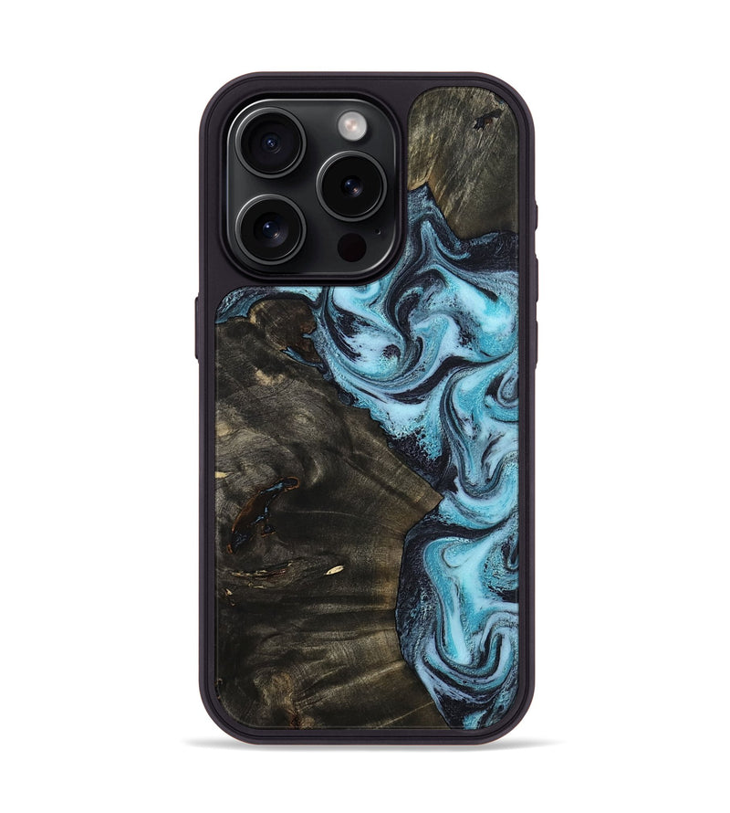 iPhone 15 Pro Wood Phone Case - Lindy (Blue, 799076)