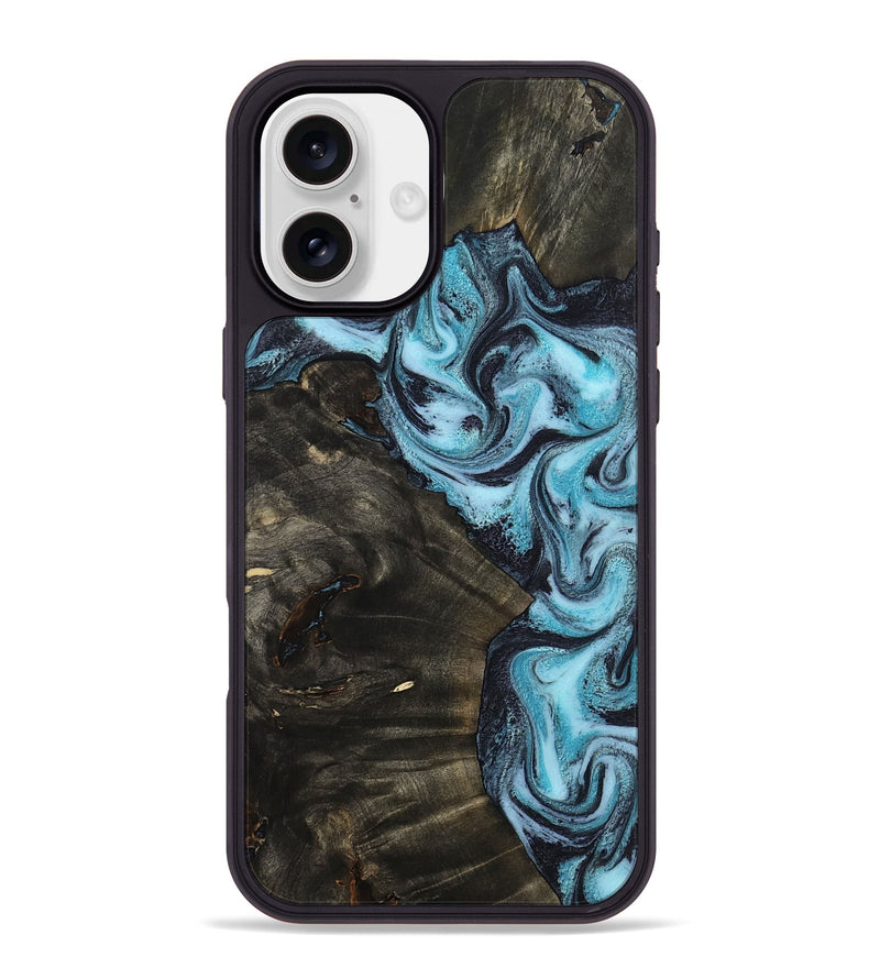 iPhone 16 Plus Wood Phone Case - Lindy (Blue, 799076)