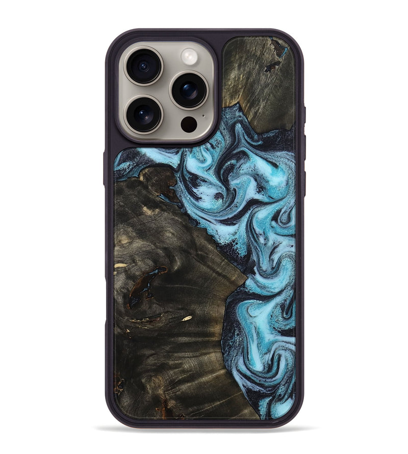 iPhone 16 Pro Max Wood Phone Case - Lindy (Blue, 799076)