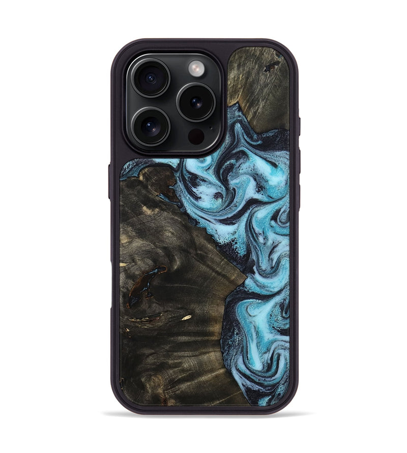 iPhone 16 Pro Wood Phone Case - Lindy (Blue, 799076)
