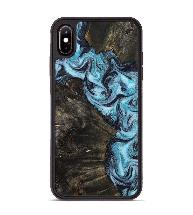iPhone Xs Max Wood Phone Case - Lindy (Blue, 799076)