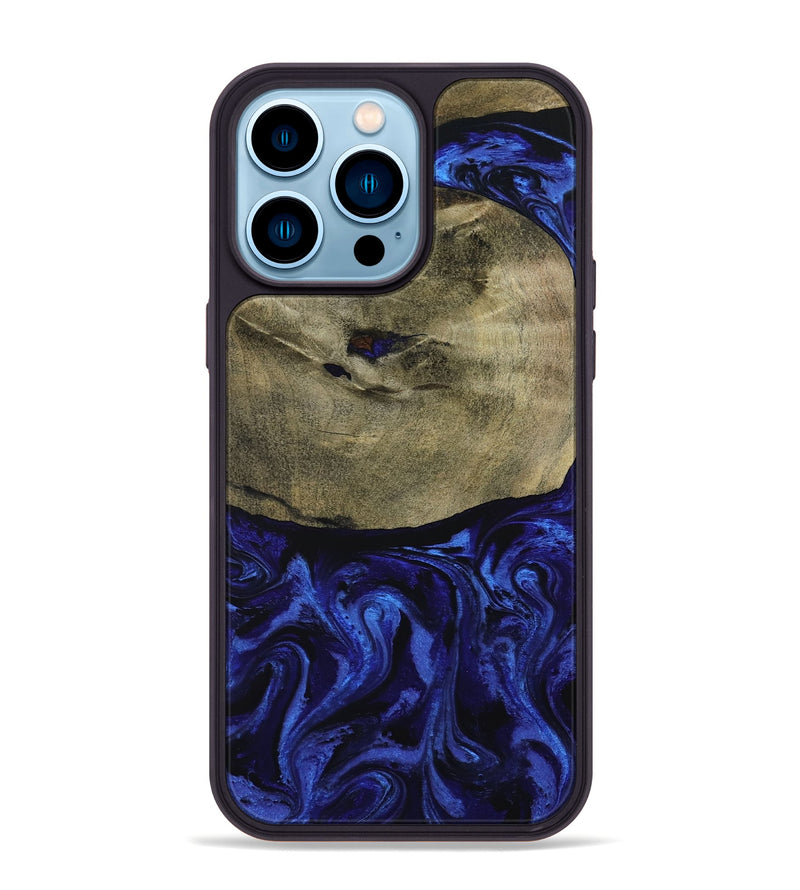 iPhone 14 Pro Max Wood Phone Case - Landen (Blue, 799077)