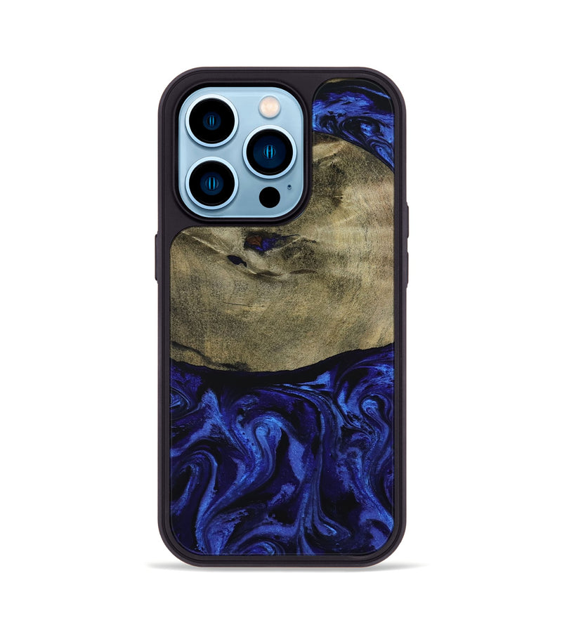 iPhone 14 Pro Wood Phone Case - Landen (Blue, 799077)
