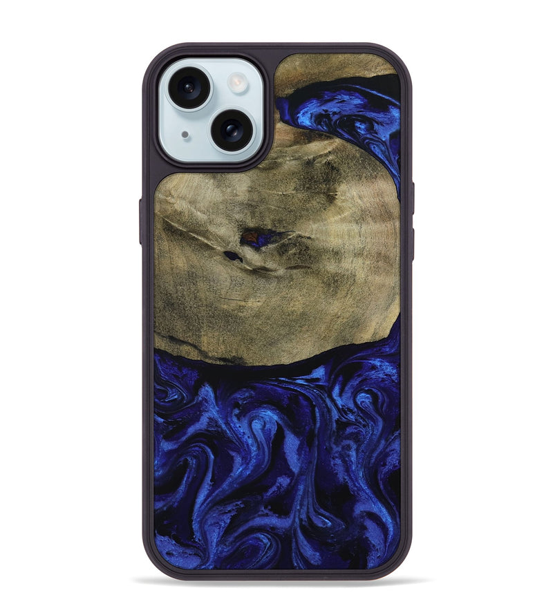 iPhone 15 Plus Wood Phone Case - Landen (Blue, 799077)