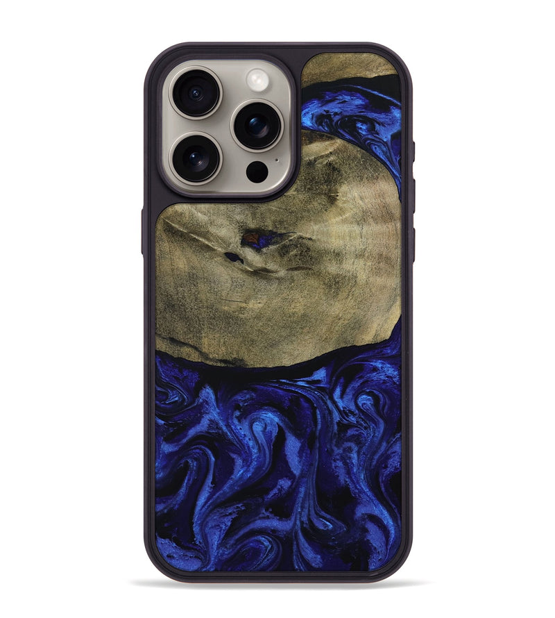 iPhone 15 Pro Max Wood Phone Case - Landen (Blue, 799077)