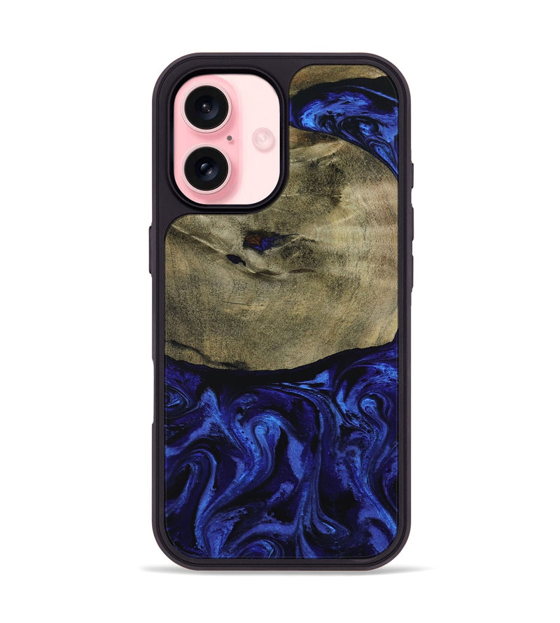 iPhone 16 Wood Phone Case - Landen (Blue, 799077)