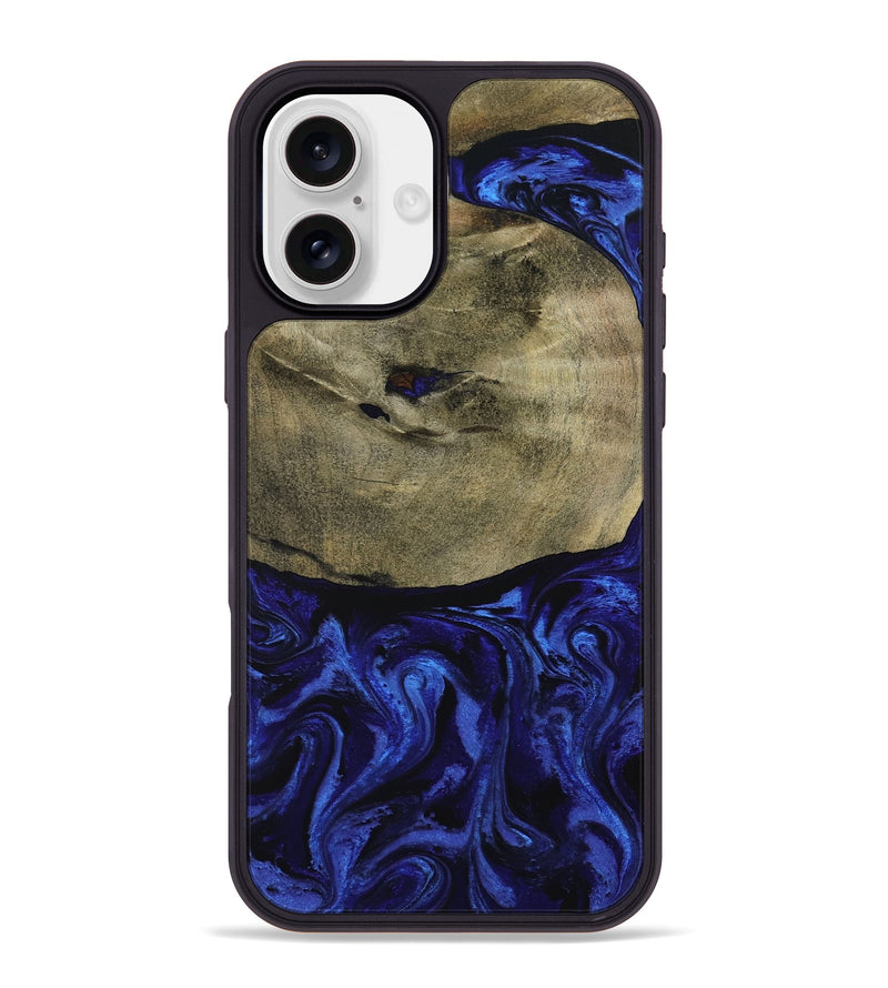 iPhone 16 Plus Wood Phone Case - Landen (Blue, 799077)