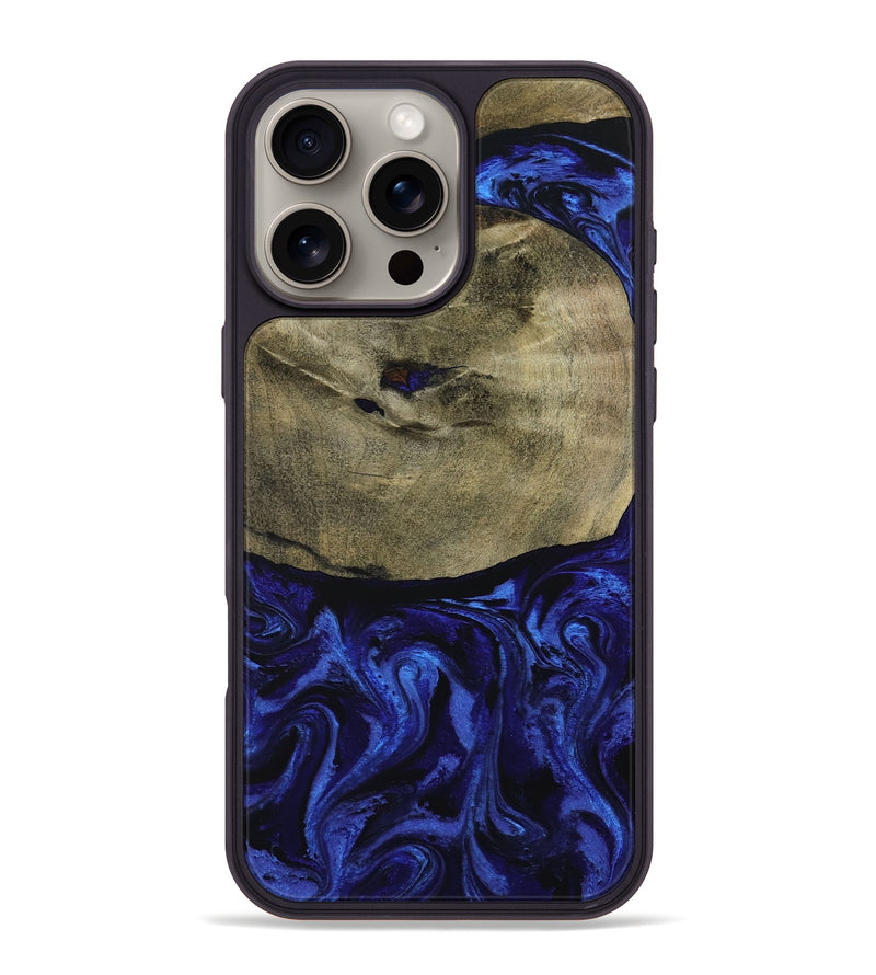 iPhone 16 Pro Max Wood Phone Case - Landen (Blue, 799077)