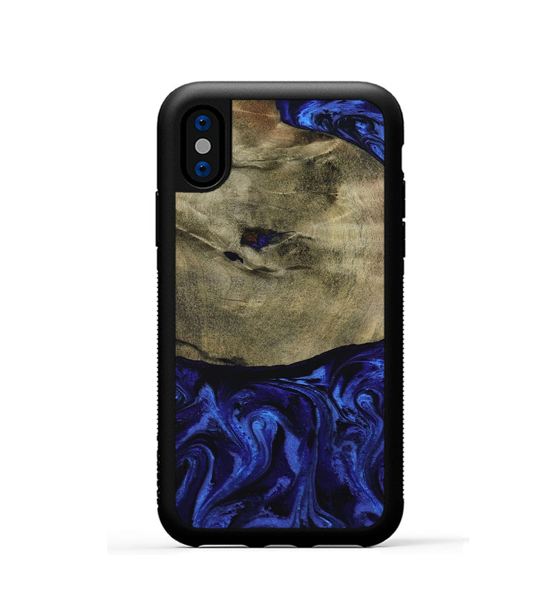 iPhone Xs Wood Phone Case - Landen (Blue, 799077)