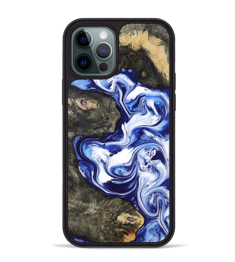 iPhone 12 Pro Max Wood Phone Case - Moses (Blue, 799078)