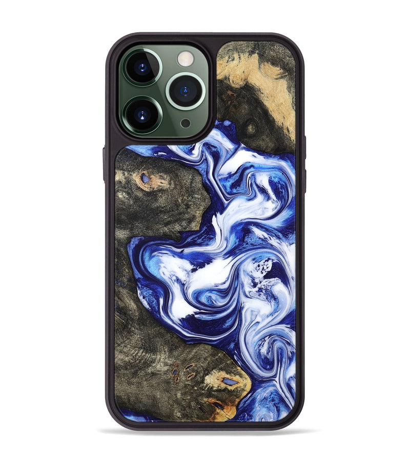 iPhone 13 Pro Max Wood Phone Case - Moses (Blue, 799078)
