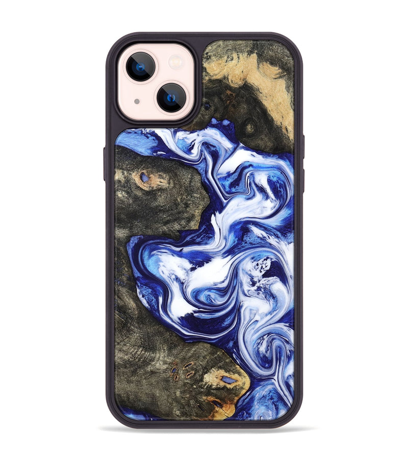iPhone 14 Plus Wood Phone Case - Moses (Blue, 799078)