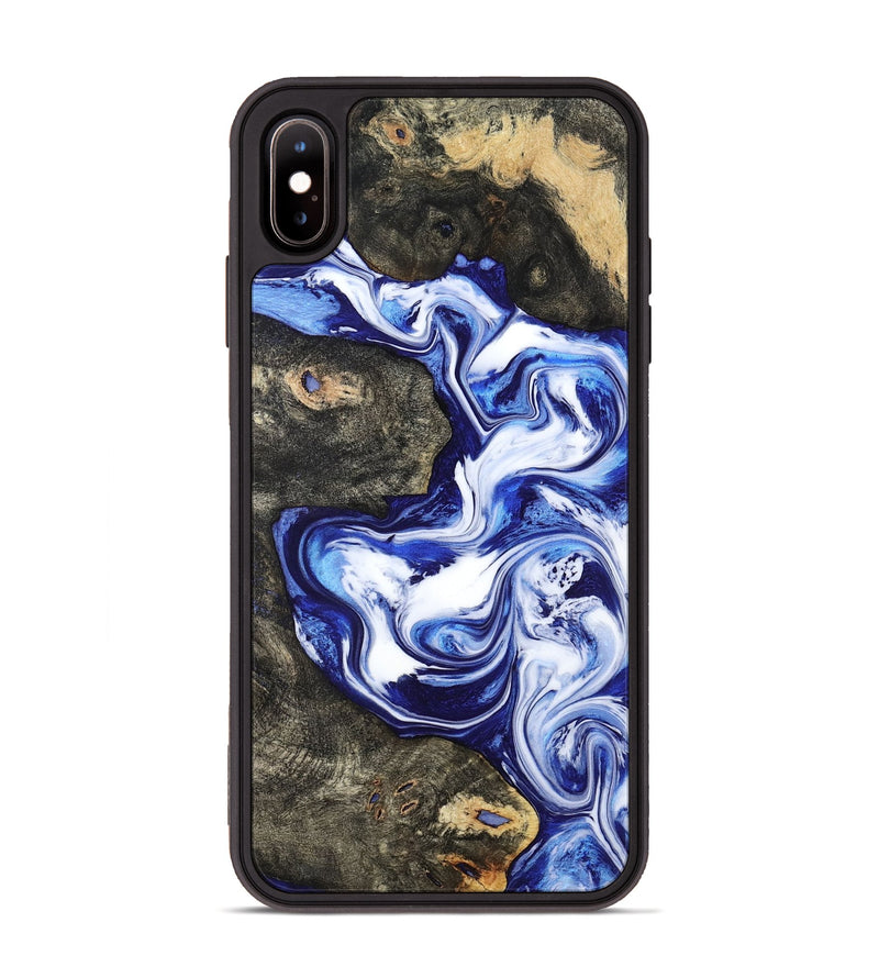 iPhone Xs Max Wood Phone Case - Moses (Blue, 799078)