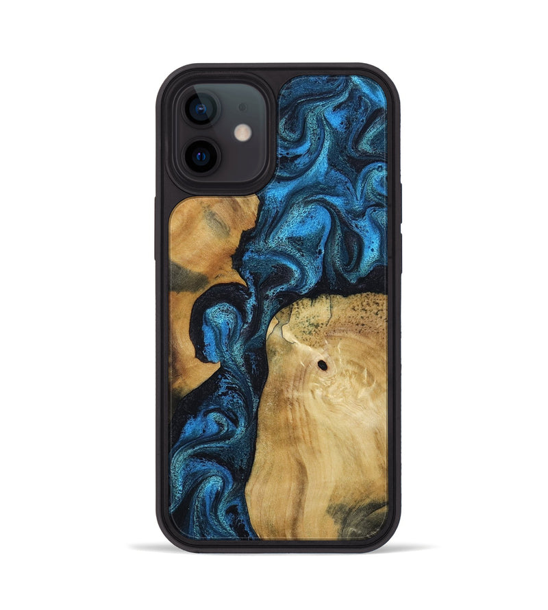 iPhone 12 Wood Phone Case - Kirby (Blue, 799079)