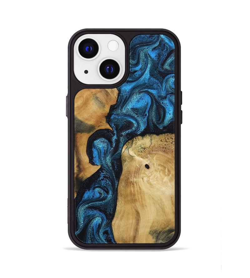 iPhone 13 Wood Phone Case - Kirby (Blue, 799079)