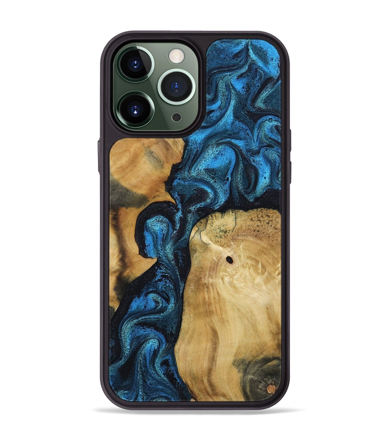 iPhone 13 Pro Max Wood Phone Case - Kirby (Blue, 799079)