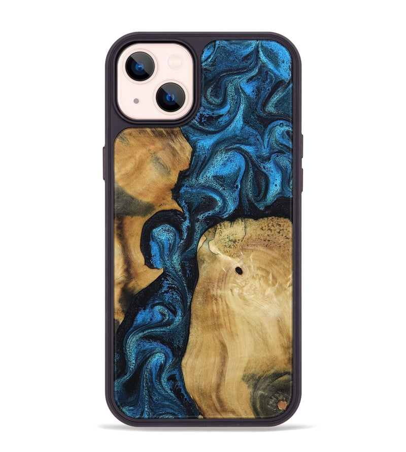 iPhone 14 Plus Wood Phone Case - Kirby (Blue, 799079)