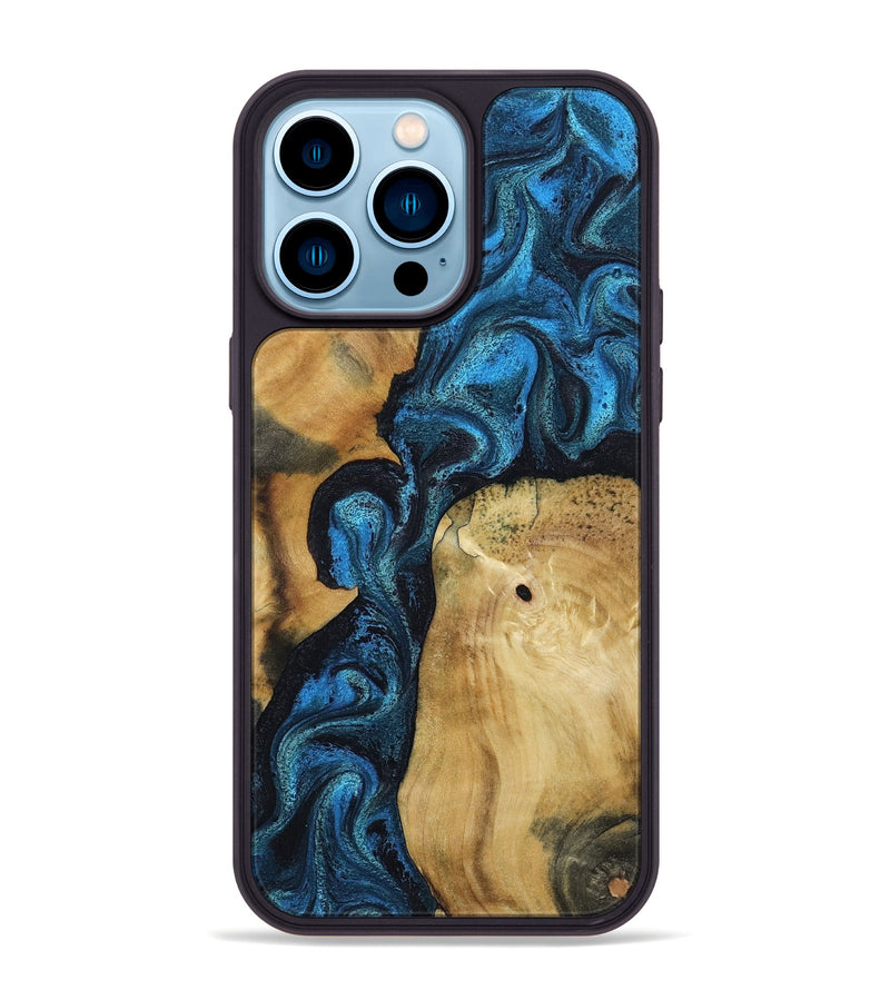 iPhone 14 Pro Max Wood Phone Case - Kirby (Blue, 799079)