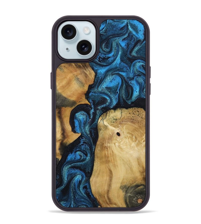 iPhone 15 Plus Wood Phone Case - Kirby (Blue, 799079)