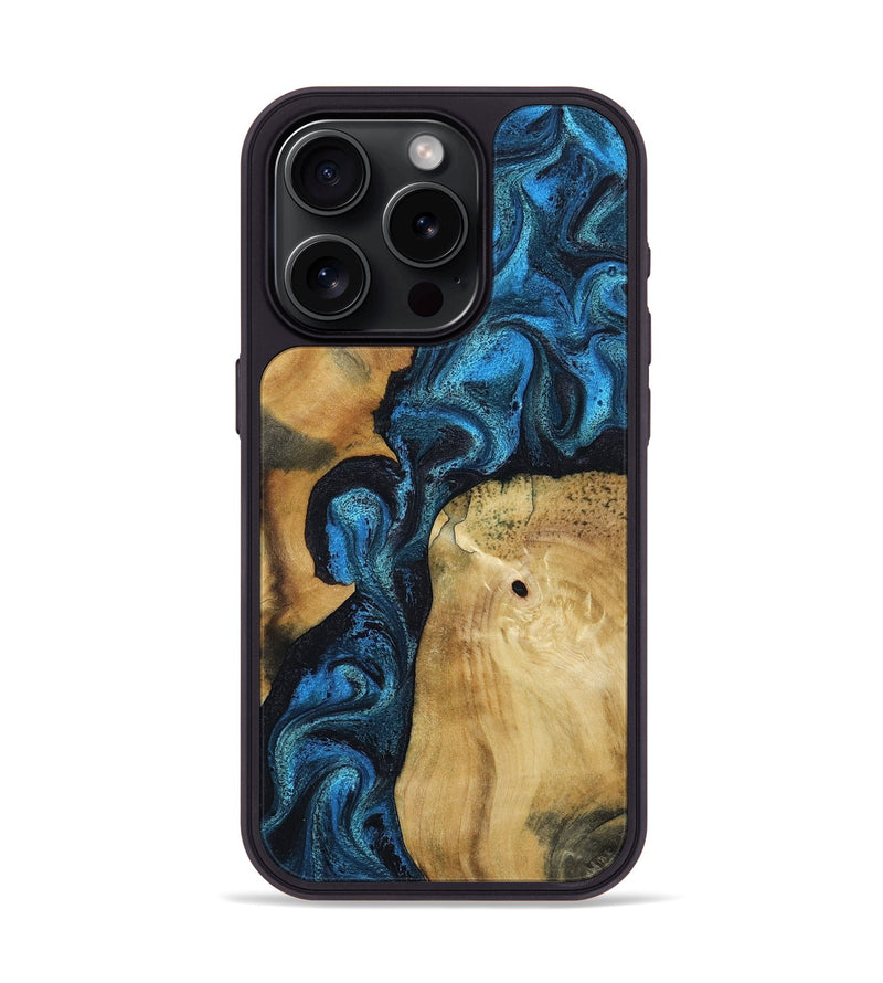 iPhone 15 Pro Wood Phone Case - Kirby (Blue, 799079)