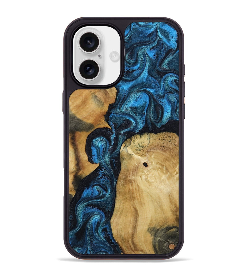 iPhone 16 Plus Wood Phone Case - Kirby (Blue, 799079)