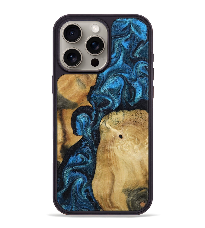 iPhone 16 Pro Max Wood Phone Case - Kirby (Blue, 799079)