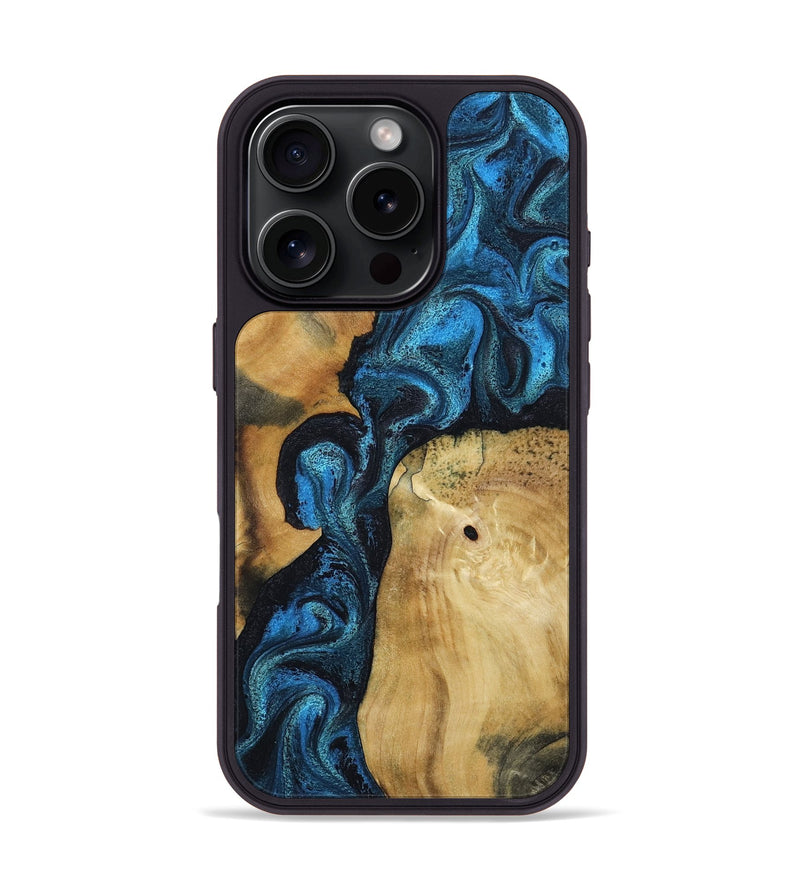iPhone 16 Pro Wood Phone Case - Kirby (Blue, 799079)