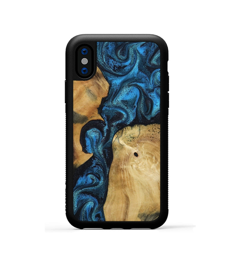iPhone Xs Wood Phone Case - Kirby (Blue, 799079)