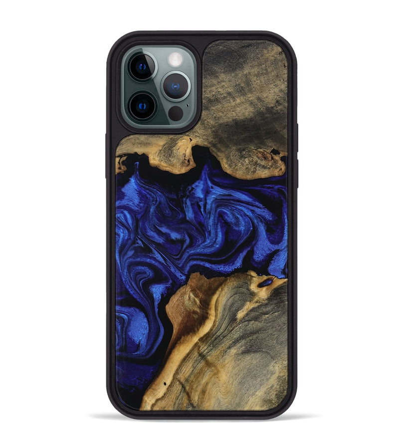 iPhone 12 Pro Max Wood Phone Case - Alicia (Blue, 799080)