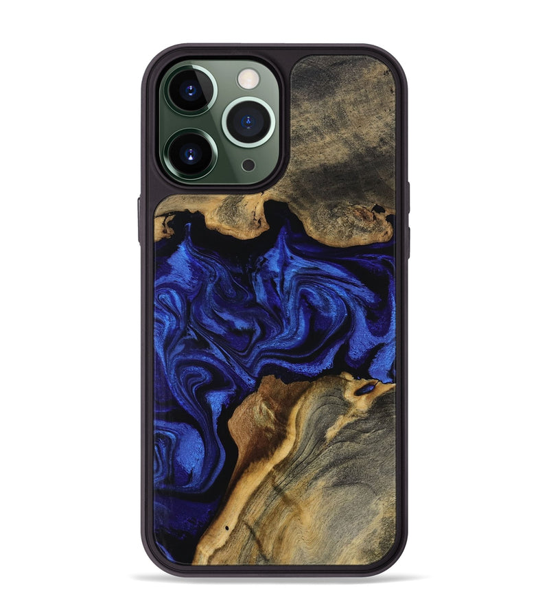 iPhone 13 Pro Max Wood Phone Case - Alicia (Blue, 799080)
