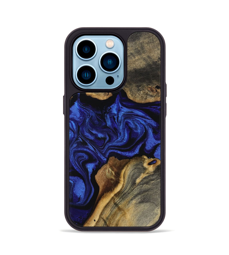 iPhone 14 Pro Wood Phone Case - Alicia (Blue, 799080)