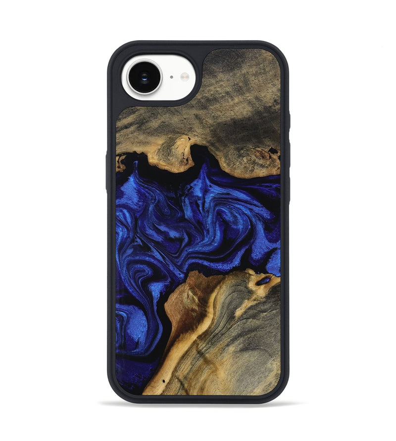 iPhone 16e Wood Phone Case - Alicia (Blue, 799080)