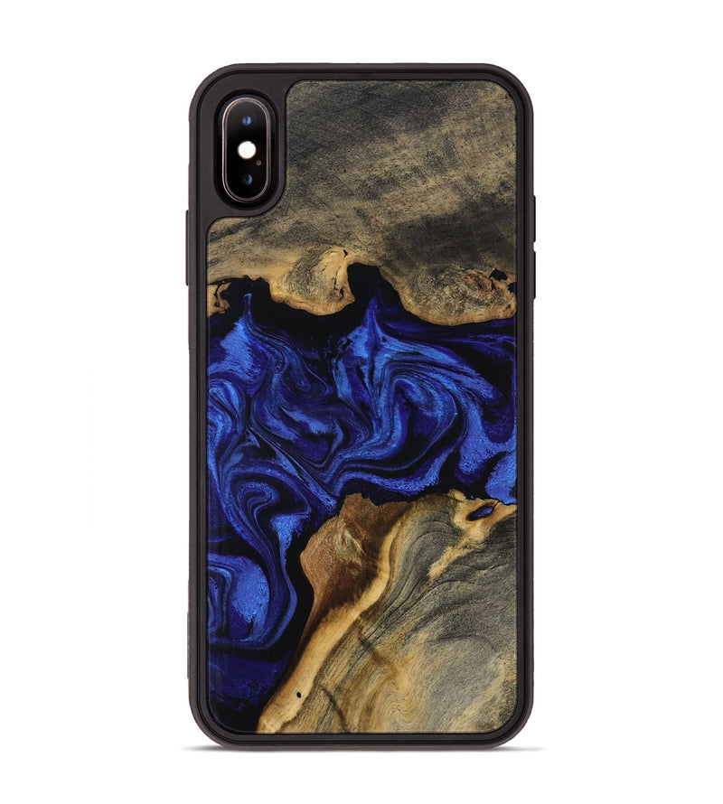 iPhone Xs Max Wood Phone Case - Alicia (Blue, 799080)