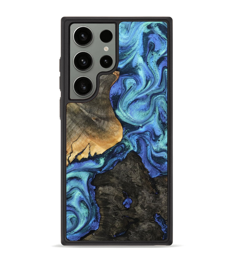 Galaxy S23 Ultra Wood Phone Case - Kylen (Blue, 799081)