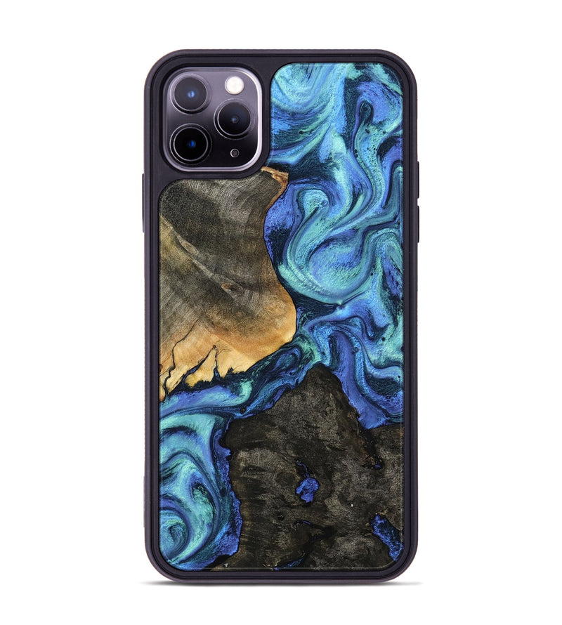 iPhone 11 Pro Max Wood Phone Case - Kylen (Blue, 799081)