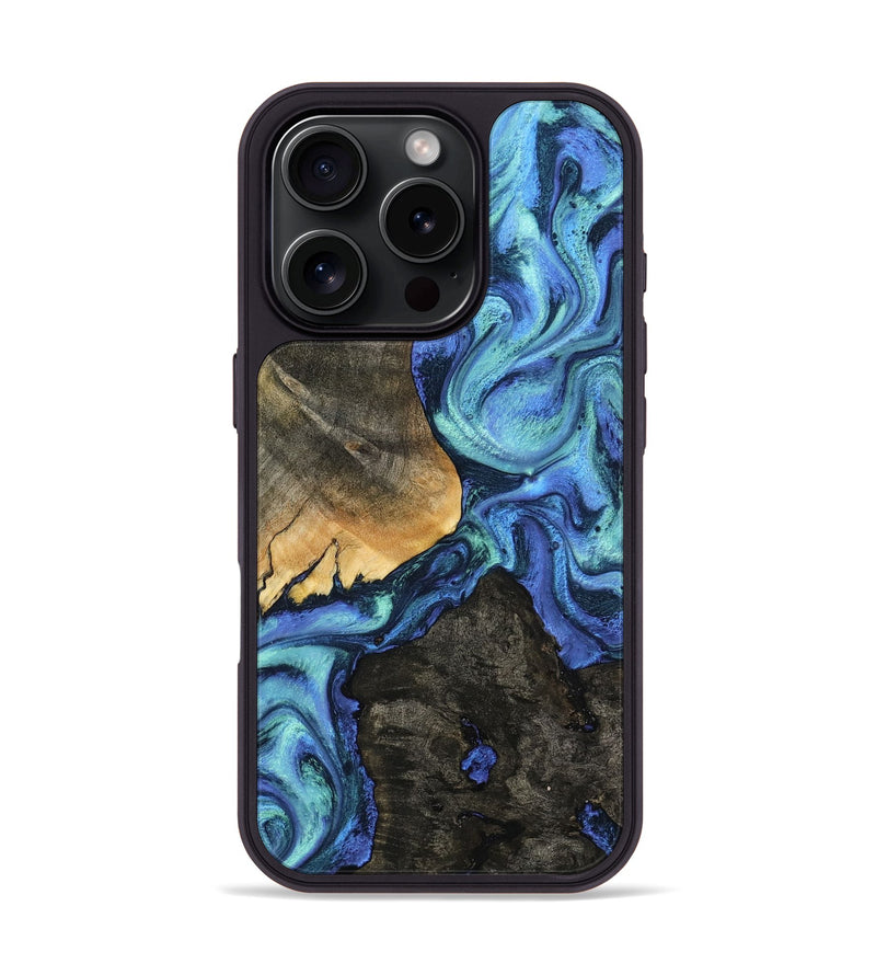 iPhone 16 Pro Wood Phone Case - Kylen (Blue, 799081)