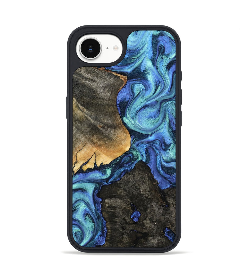 iPhone 16e Wood Phone Case - Kylen (Blue, 799081)