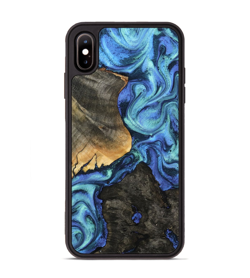 iPhone Xs Max Wood Phone Case - Kylen (Blue, 799081)