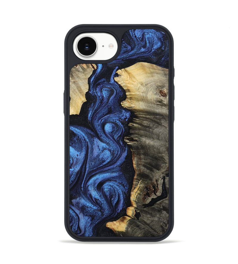 iPhone 16e Wood Phone Case - Toya (Blue, 799082)