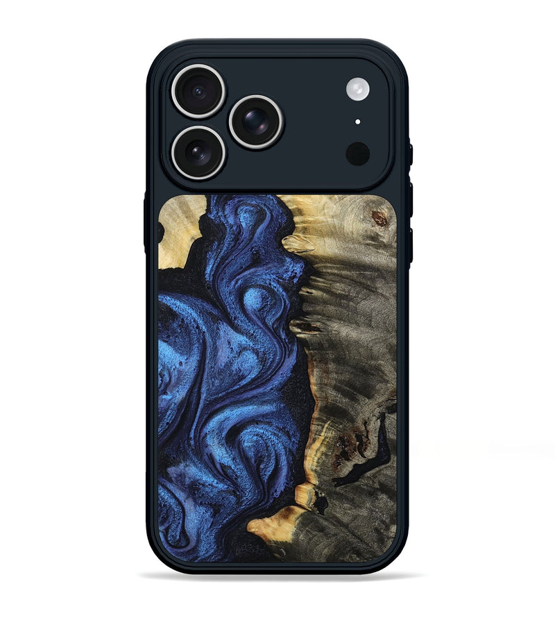 iPhone 17 Pro Max Wood Phone Case - Toya (Blue, 799082)