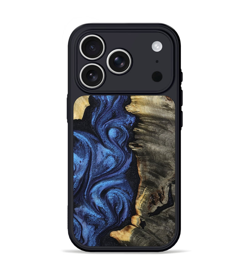 iPhone 17 Pro Wood Phone Case - Toya (Blue, 799082)