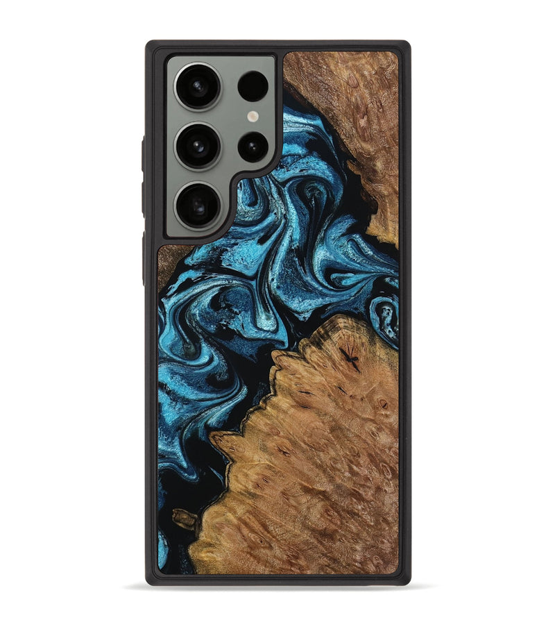 Galaxy S23 Ultra Wood Phone Case - Winona (Blue, 799083)