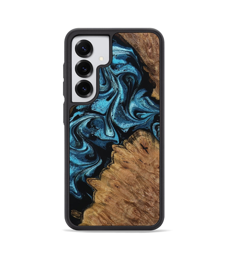 Galaxy S25 Wood Phone Case - Winona (Blue, 799083)