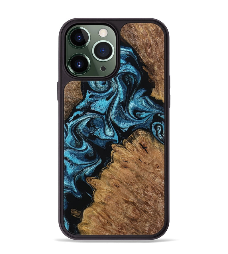 iPhone 13 Pro Max Wood Phone Case - Winona (Blue, 799083)