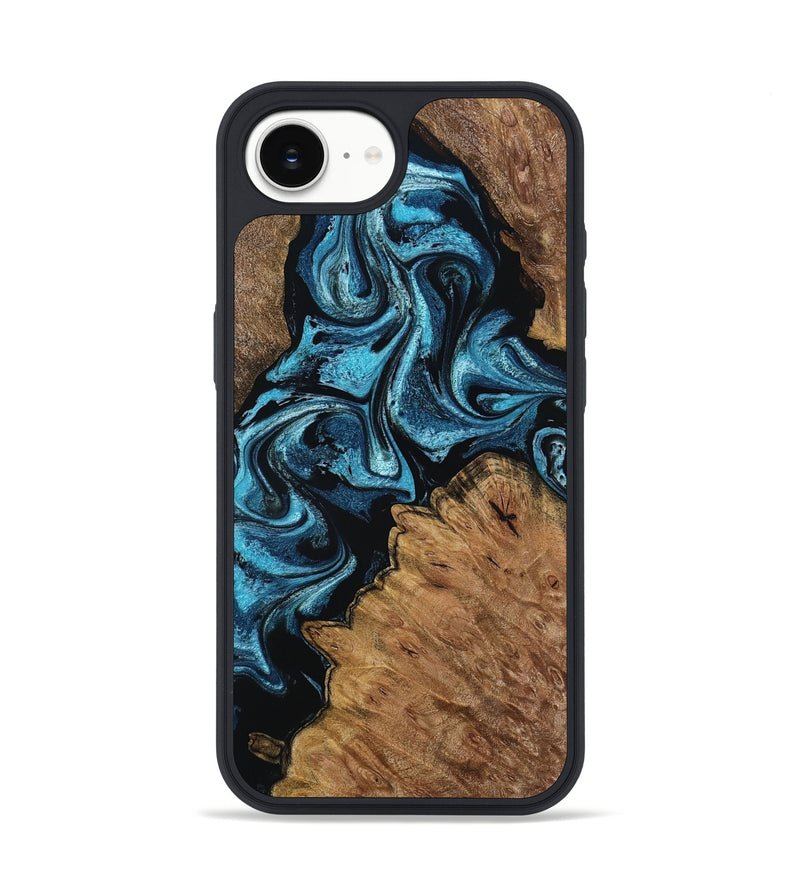 iPhone 16e Wood Phone Case - Winona (Blue, 799083)