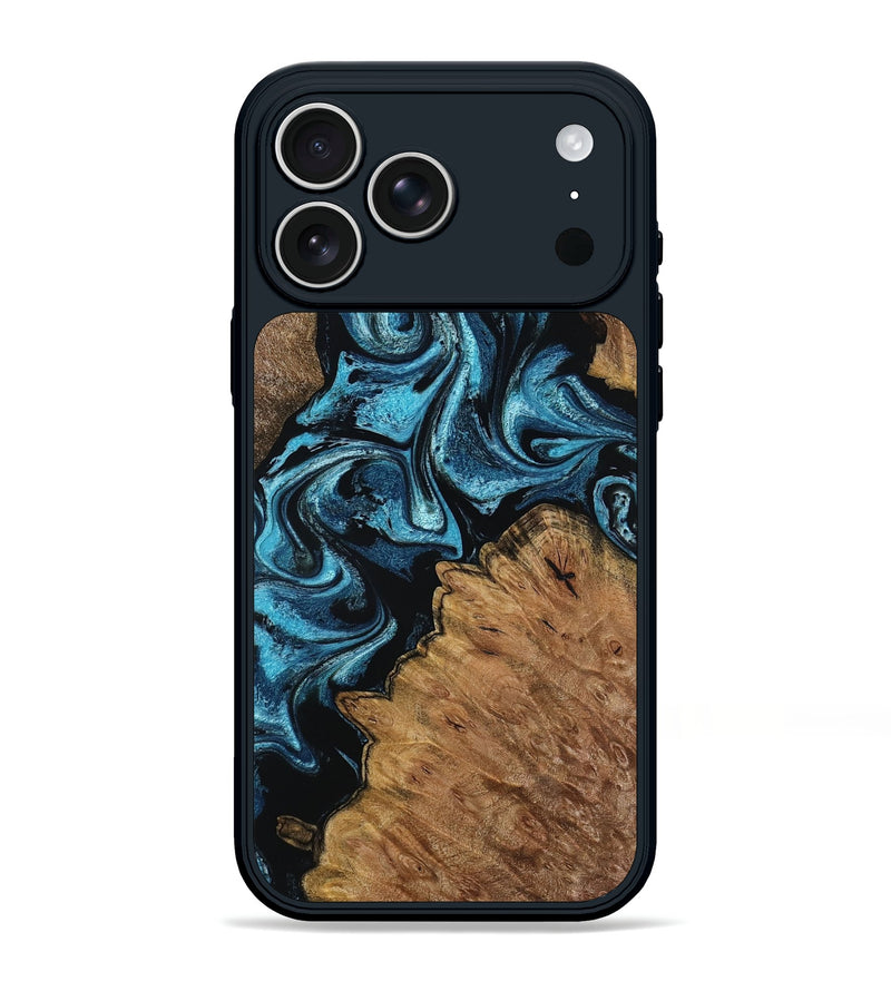 iPhone 17 Pro Max Wood Phone Case - Winona (Blue, 799083)