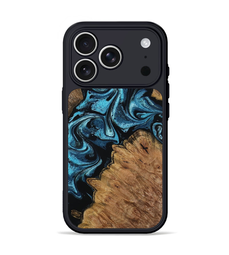 iPhone 17 Pro Wood Phone Case - Winona (Blue, 799083)