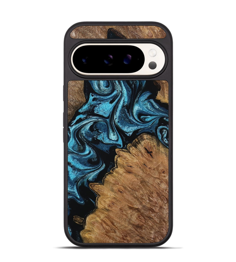Pixel 9 Pro Wood Phone Case - Winona (Blue, 799083)